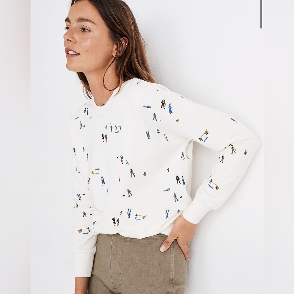 Madewell Embroidered Sweatshirt Size XS